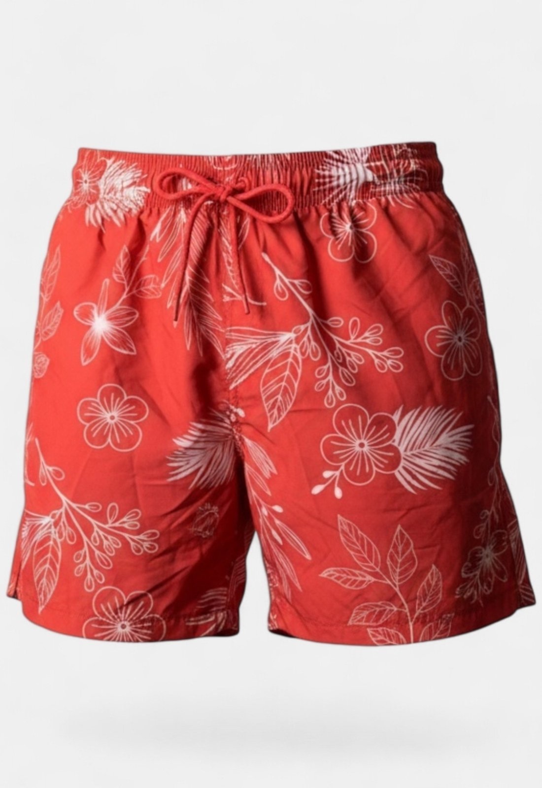 Vista 3 Shorts Areia Branca Yacht Resort Floral vermelho Areia Branca vermelho