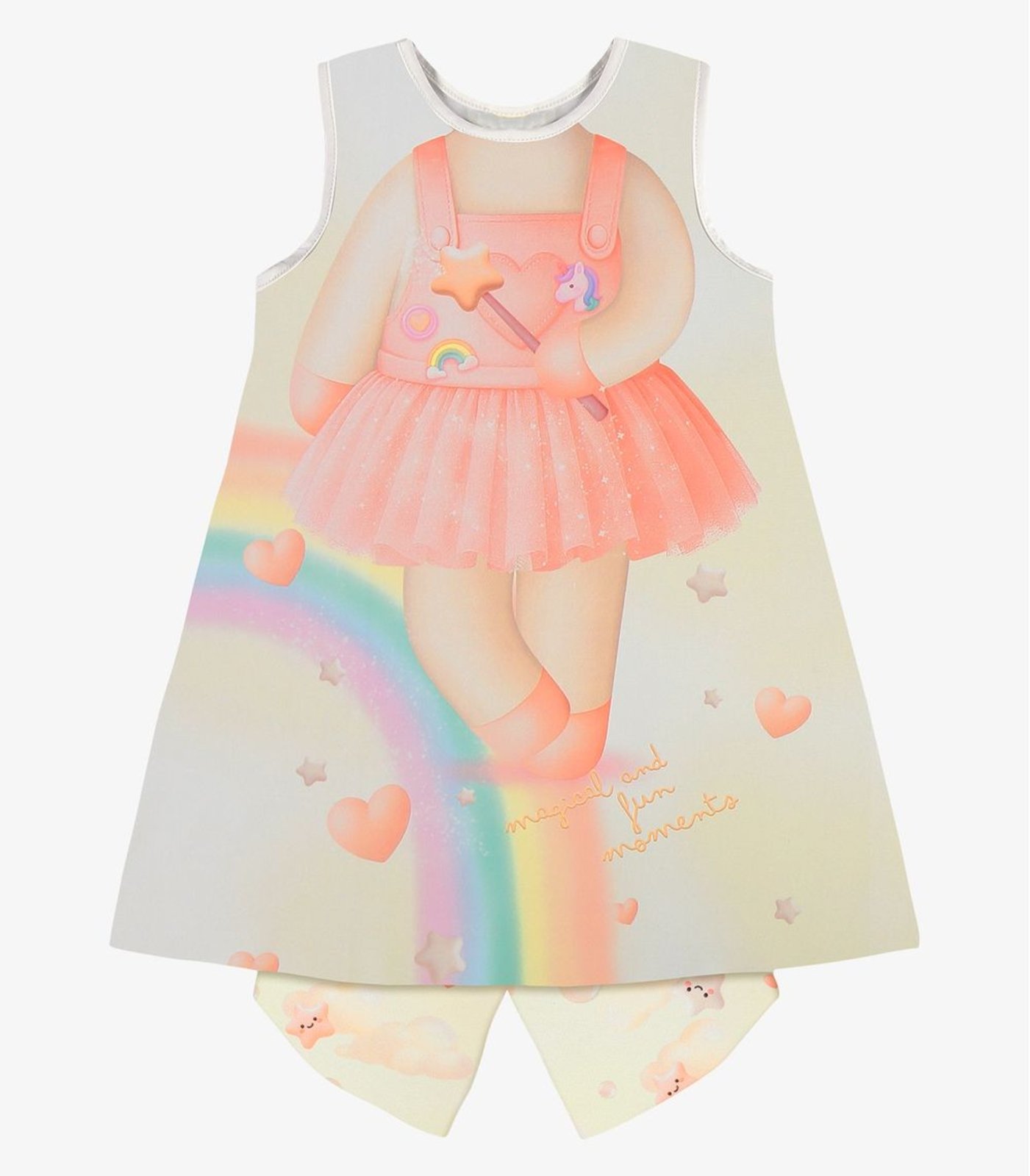 Infantil - Vestido Feminino Com Estampa Rovi Bege
