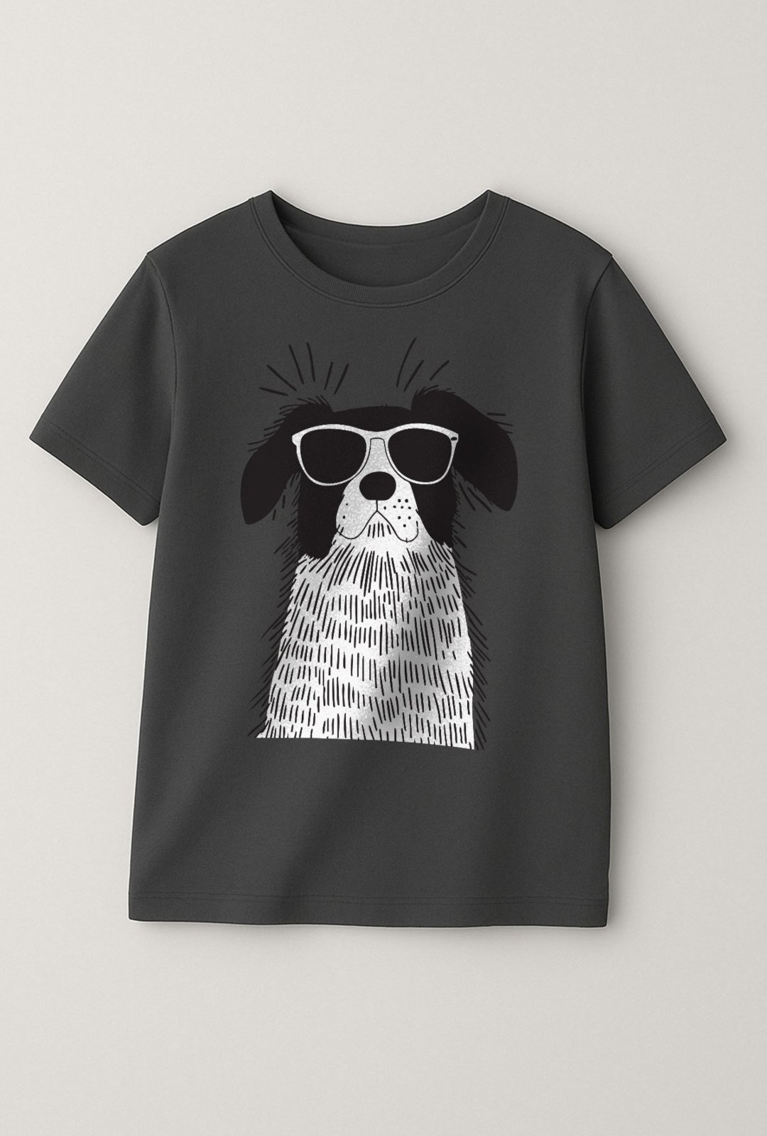 Vista 2 Infantil - Camiseta T-shirt Algodão Estampada Dog Chumbo - 3 ao 14 - Look Look Infantil multicolorido Look Infantil multicolorido