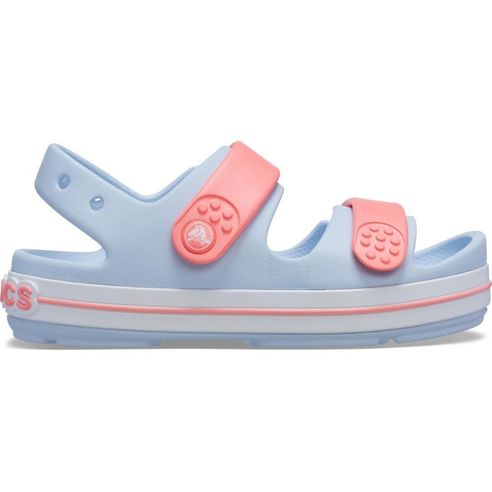 Infantil - Sandália Crocs Crocband Cruiser Sandal K Blue Frost/Guava Azul