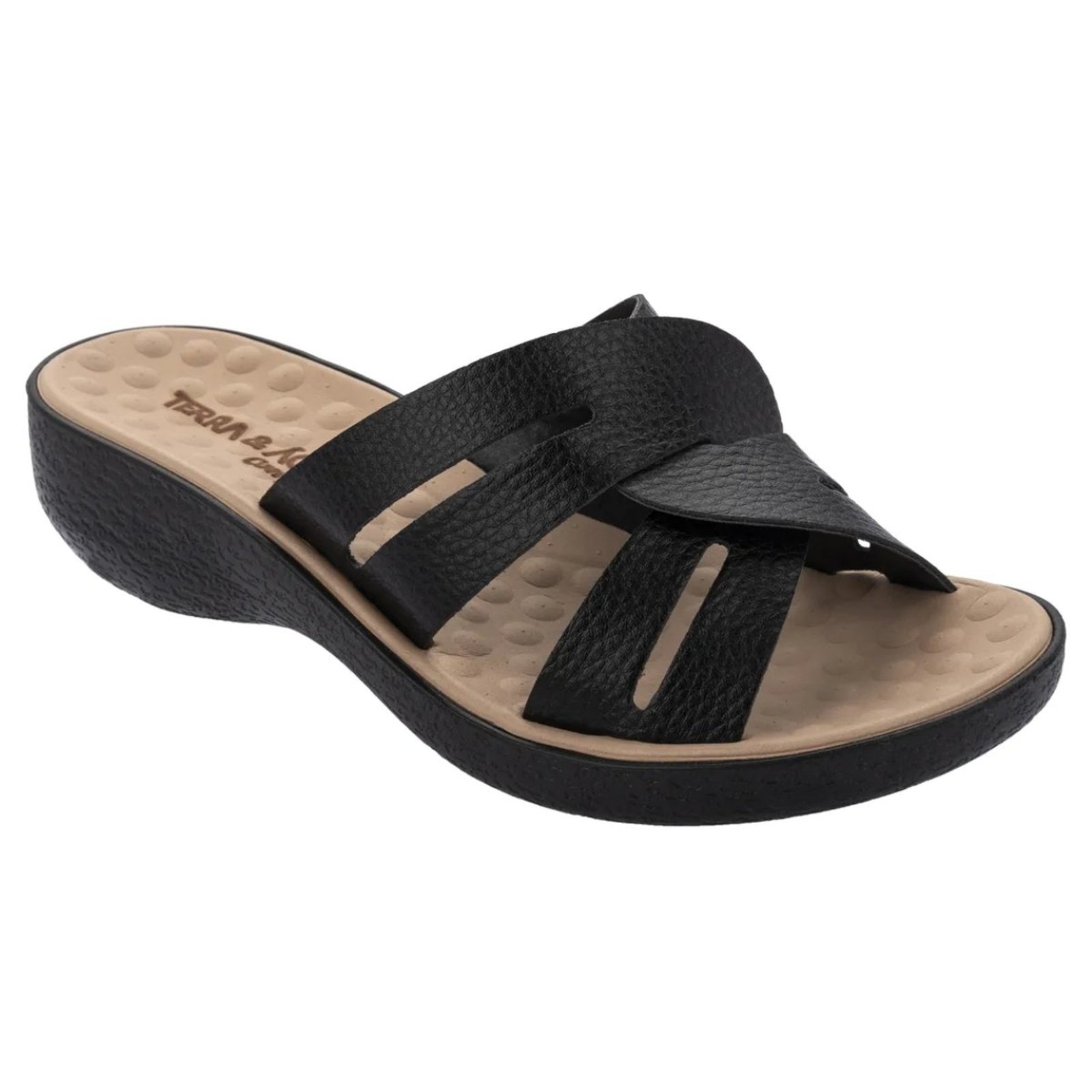 Tamanco Terra E Água Anabela Comfort 471022 Terra E Agua Preto