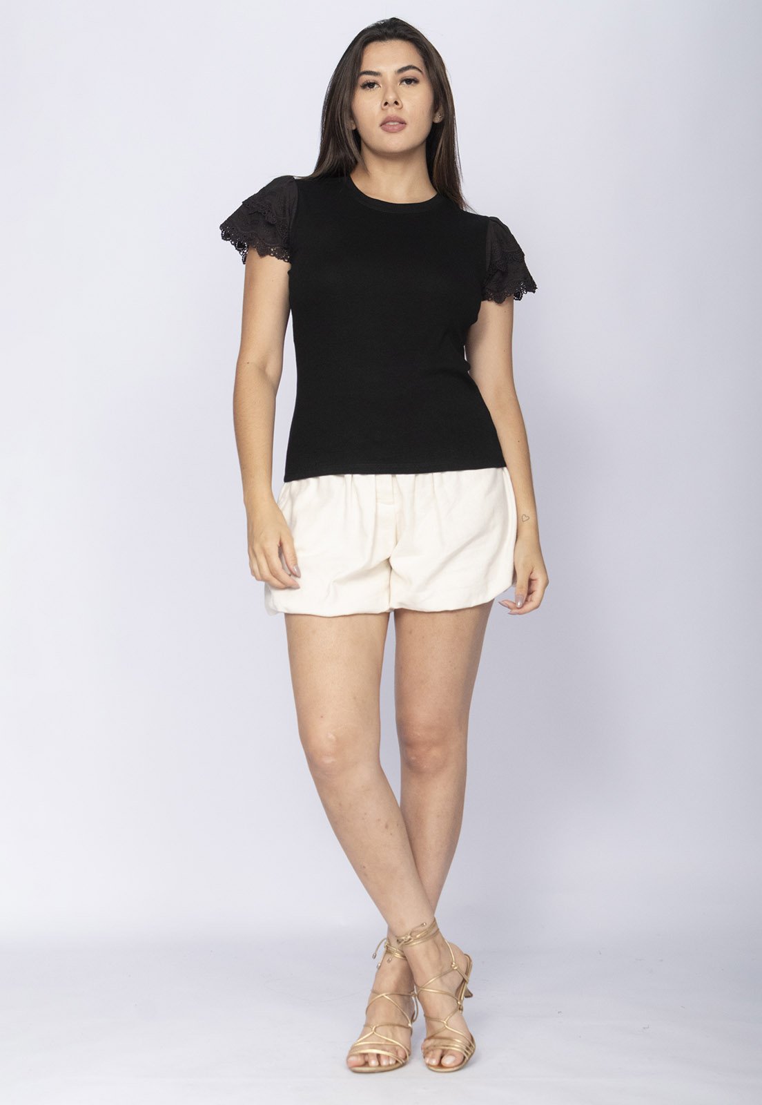 Blusa Amazonia Vital Baby de Algodão Preta