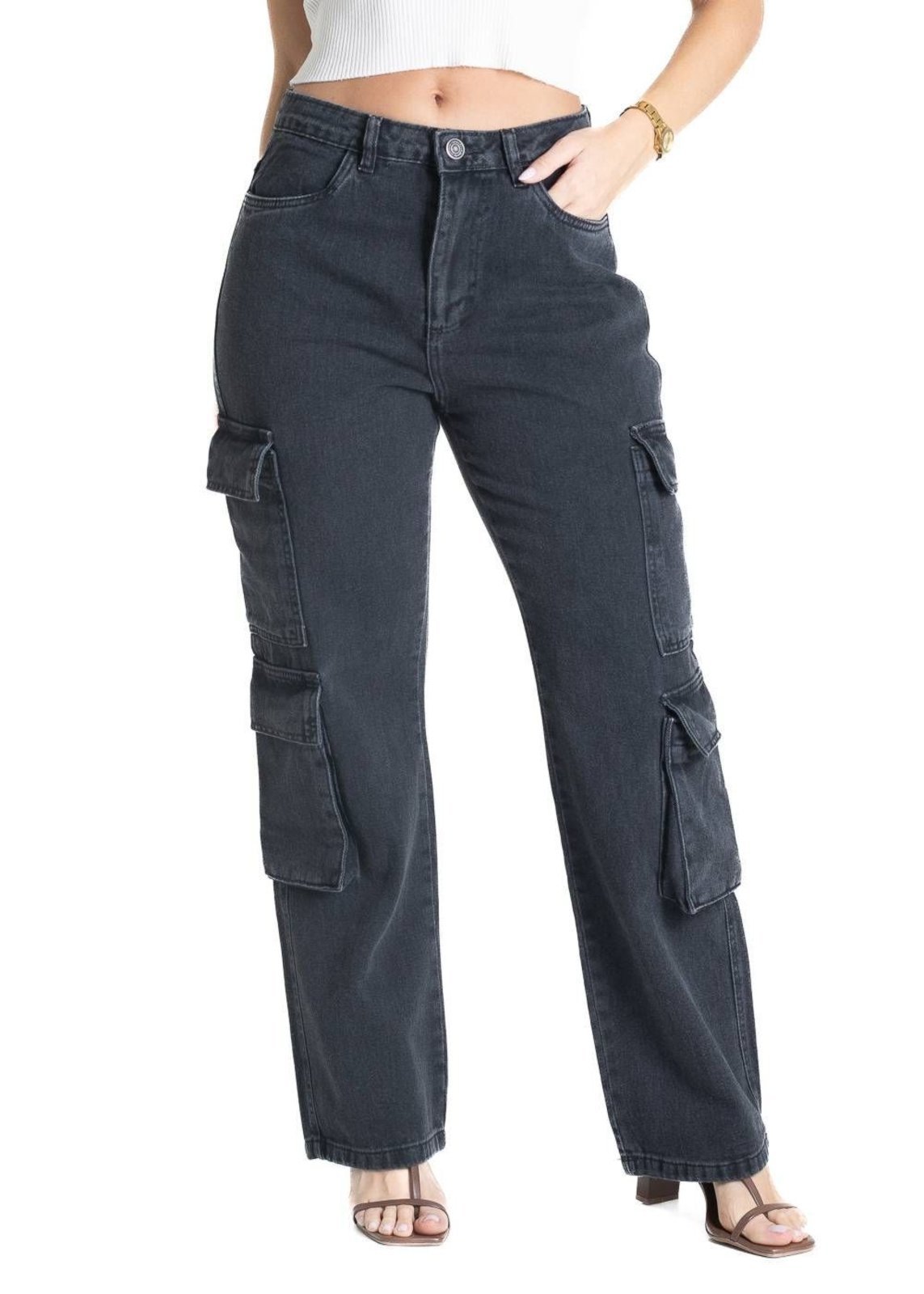 Calça Jeans Sawary Reta Petit – 280856 – Preto – Sawary