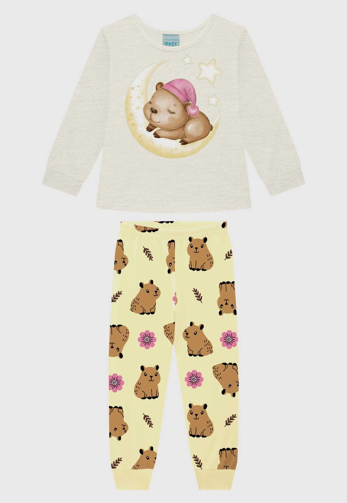 Pijama Kyly Estampa Ursos Amarelo