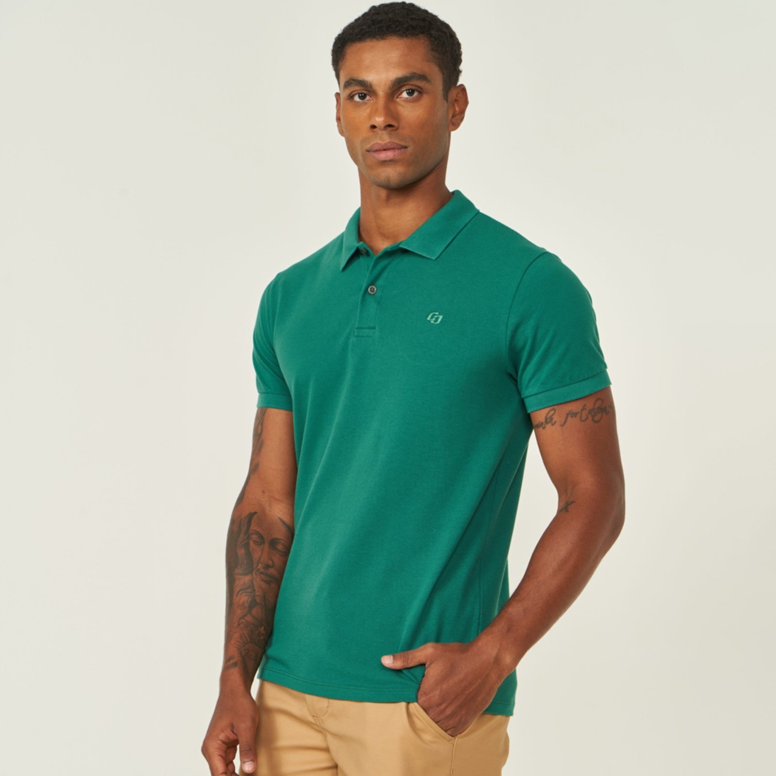 Vista 2 Camisa Polo Colcci Iconic Ve26 Masculino verde Colcci verde