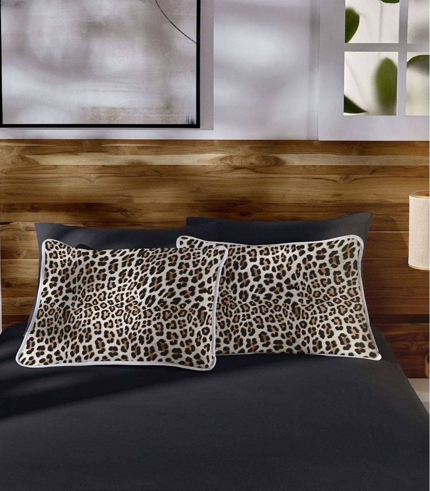 Jogo de Cama Casal Estampado 3pçs Vivaldi Preto