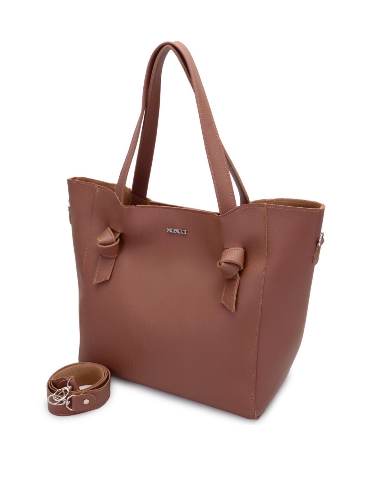 Bolsa de Ombro Grande Moncci Alça Transversal Caramelo