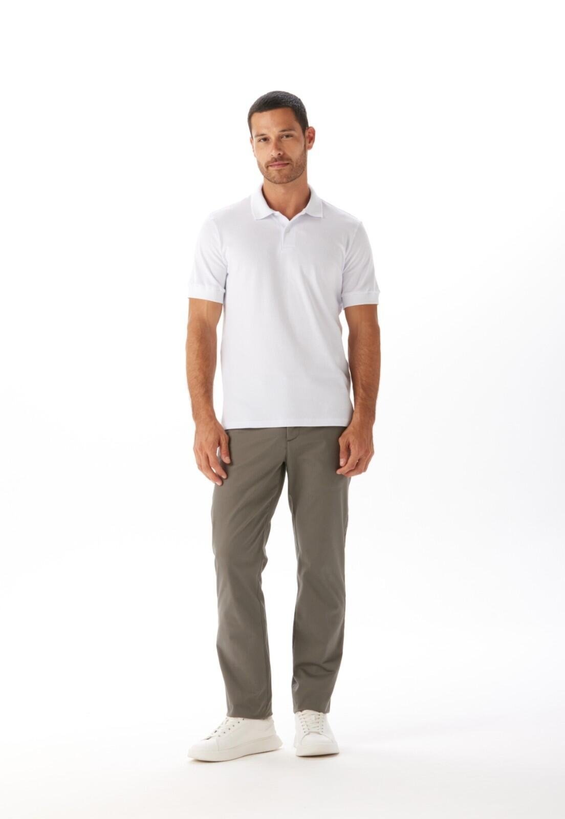 Calça Slim Moovexx Algodão Egípcio – Cinza – 38