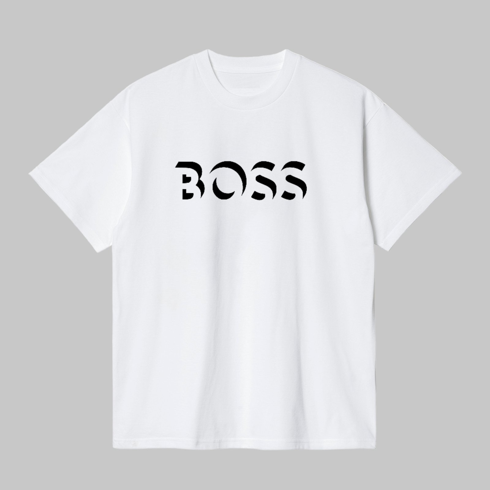 Camiseta Básica Estilo Boss Minimalista Estilosa e Confortável Branco