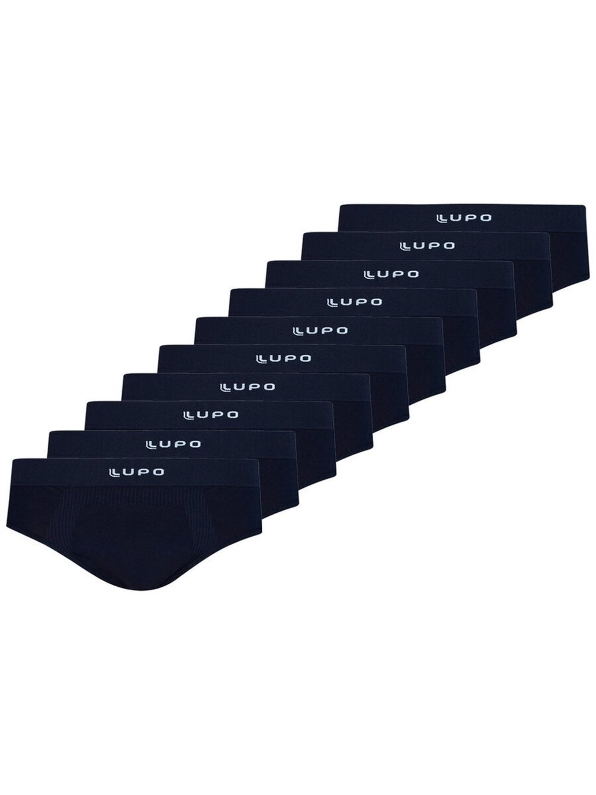 Kit com 10 Cuecas Slip Lupo 681-001
