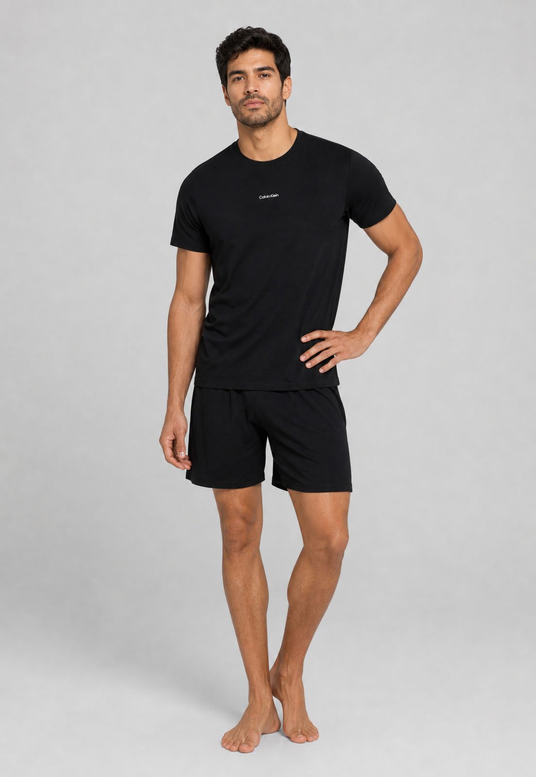 Conjunto Pijama Masculino Calvin Klein Underwear Pima Preto