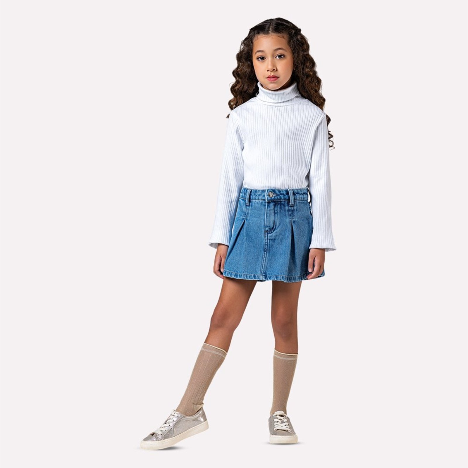 Infantil - Short-saia Menina Jeans Mania