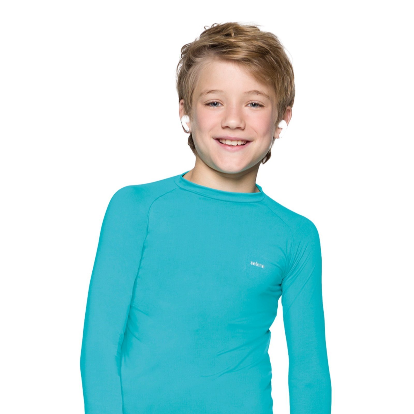 Infantil - Blusa Proteção Uv50+ Ifantojuvenil Manga Longa Selene Azul