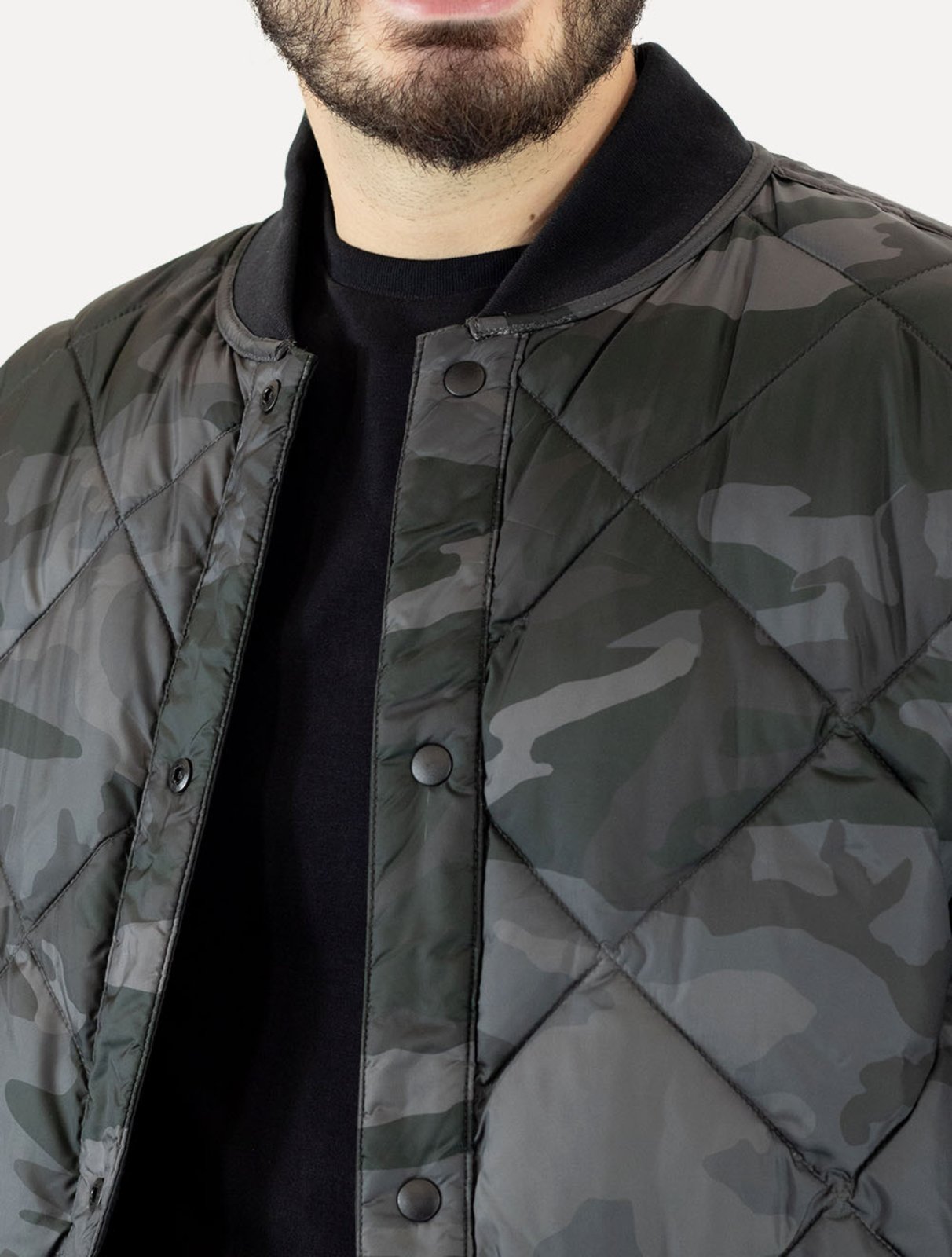 Vista 3 Jaqueta Calvin Klein Jeans Dupla Face Bomber Reversivel Preta preto Calvin Klein preto