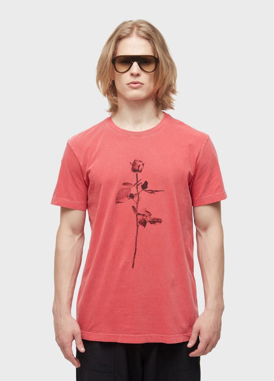 Vista 2 T-shirt stone rose Osklen vermelho rose Osklen vermelho rose