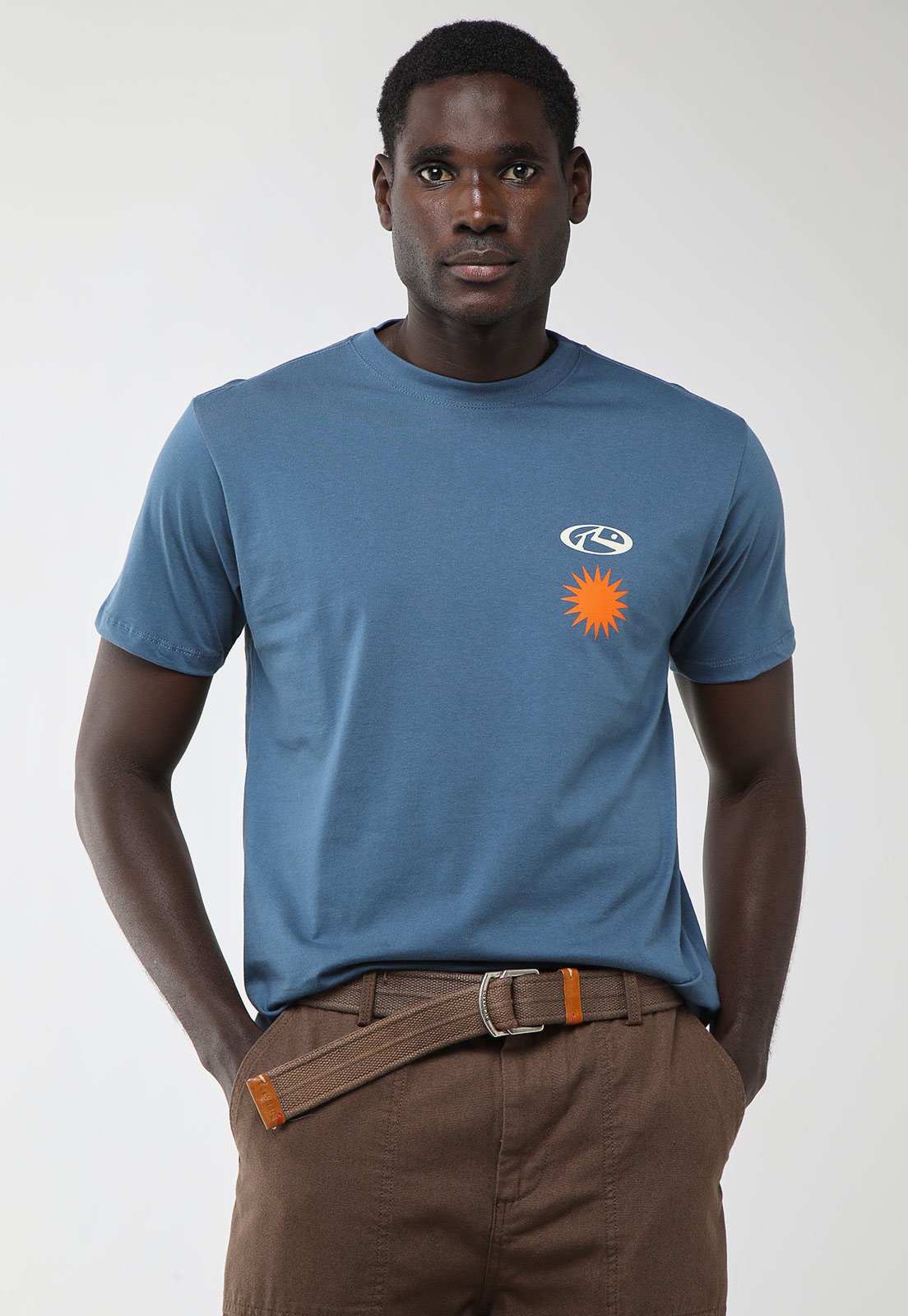 Vista 2 Camiseta Masculina Rusty Silk Purity azul Rusty azul