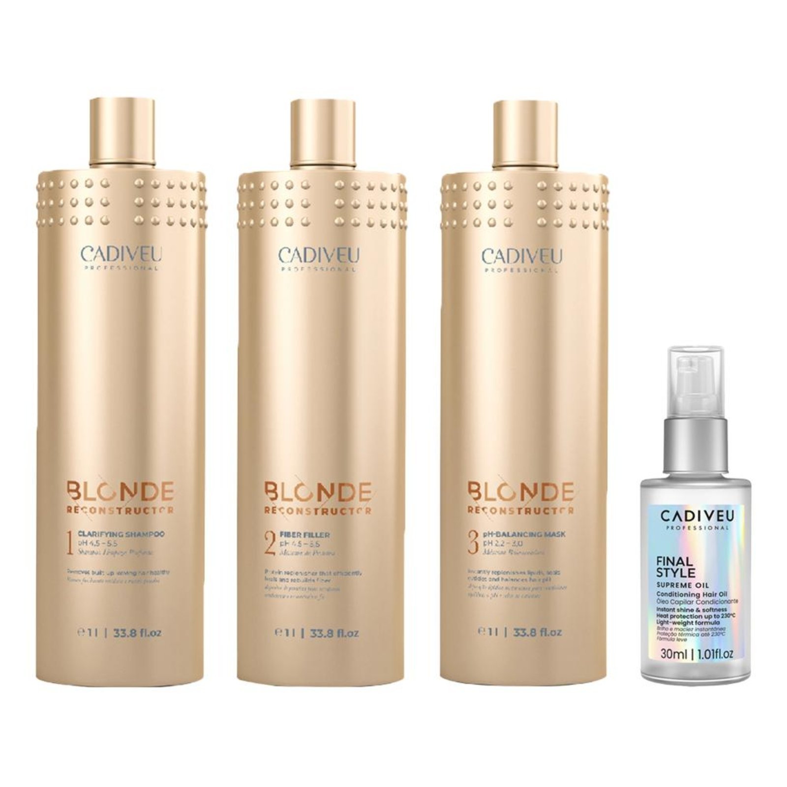Kit Cadiveu Blonde Reconstructor Keeper + 4 Produtos