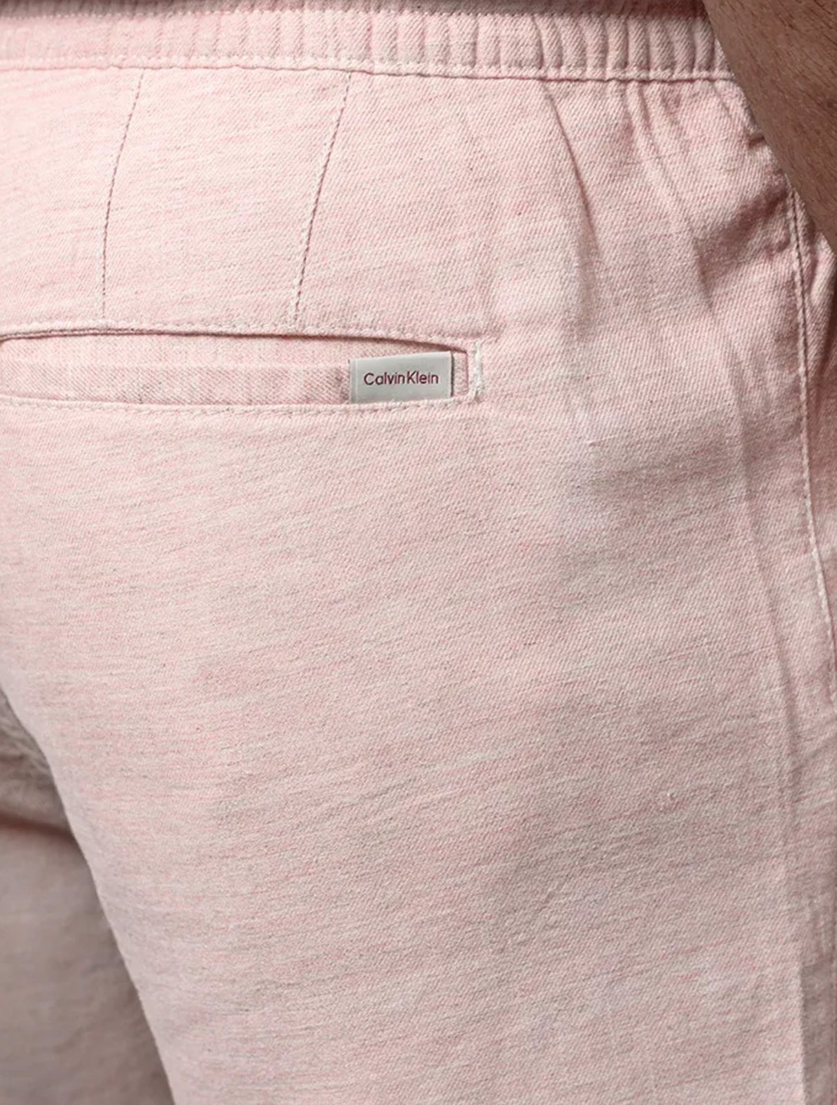 Vista 3 Bermuda Calvin Klein Jeans Masculina Cadarço Cotton Claro amarelo Calvin Klein amarelo