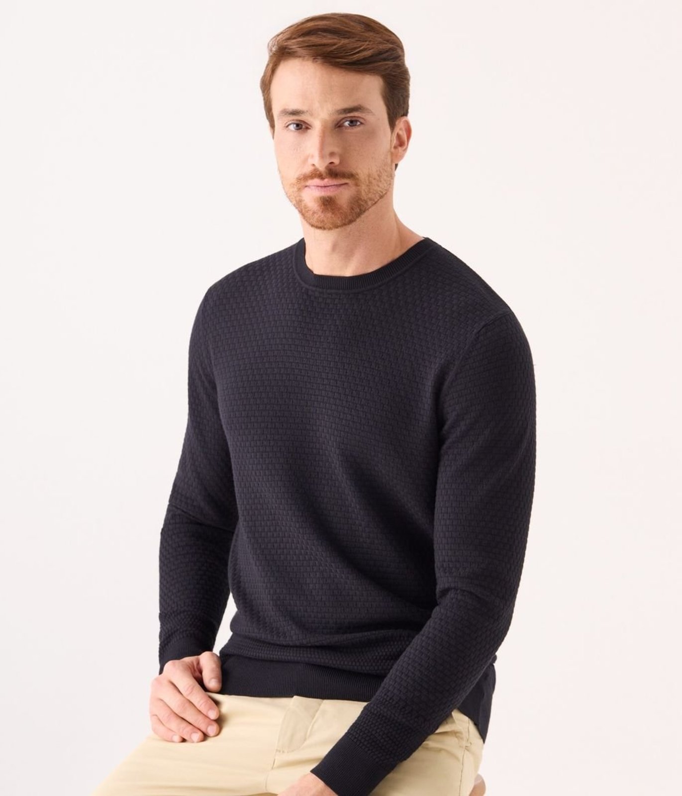 Tricot Makenji Gola Redonda Ponto Diferenciado Masculino Preto