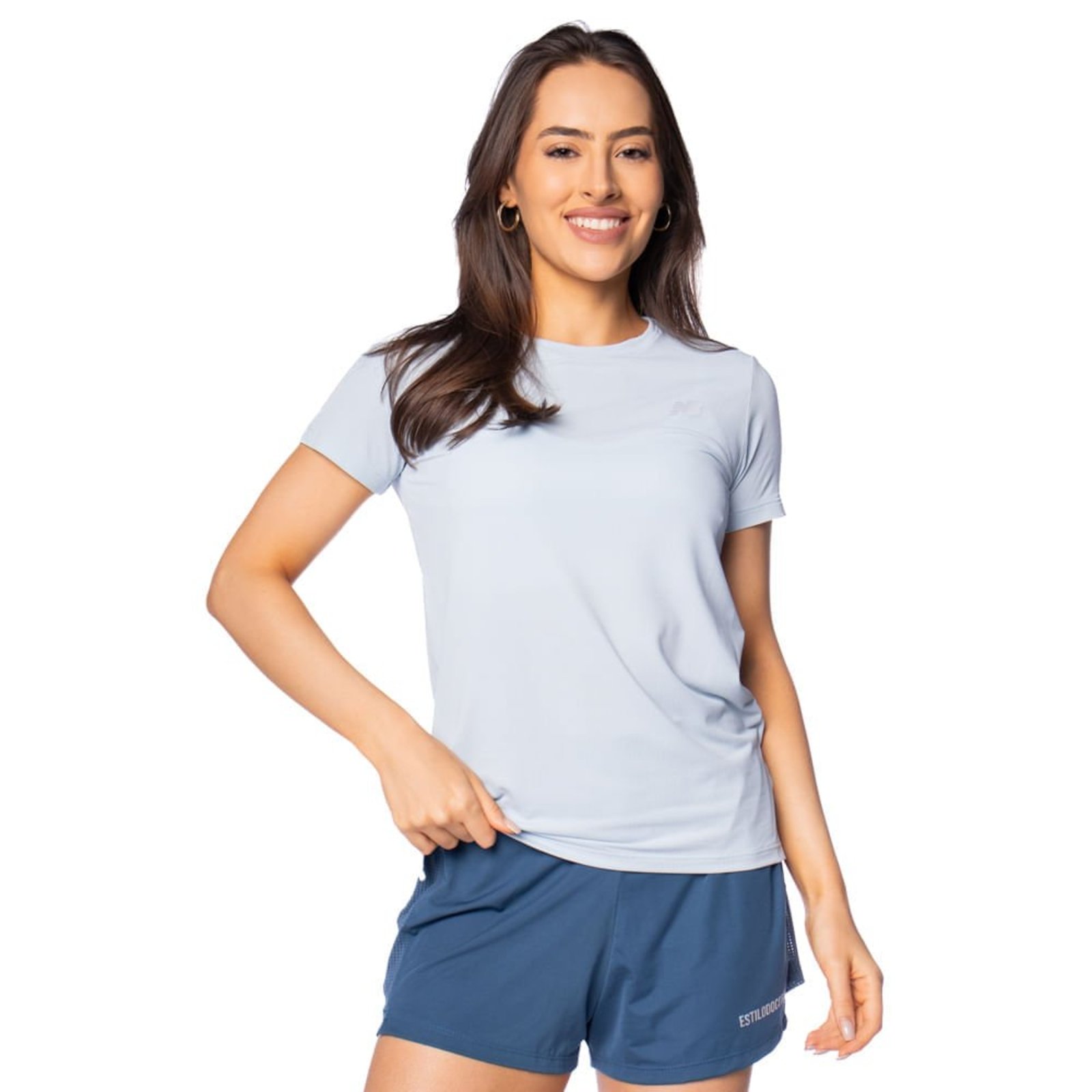 Vista 2 Camiseta Feminina New Balance Sport Essentials azul New Balance azul
