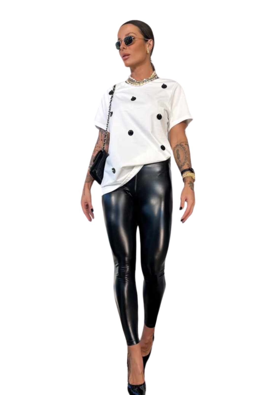Calça skinny Forrada Preto