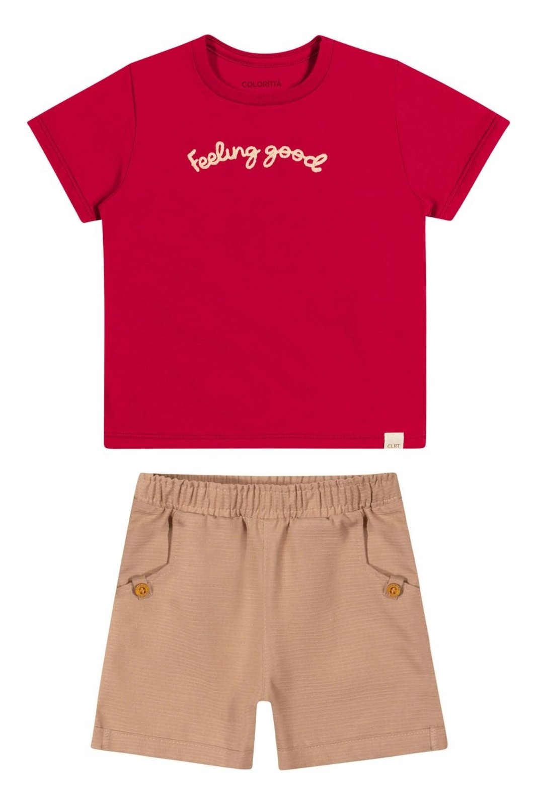 Infantil - Conjunto Menino Bordado Curto Colorittá Vermelho
