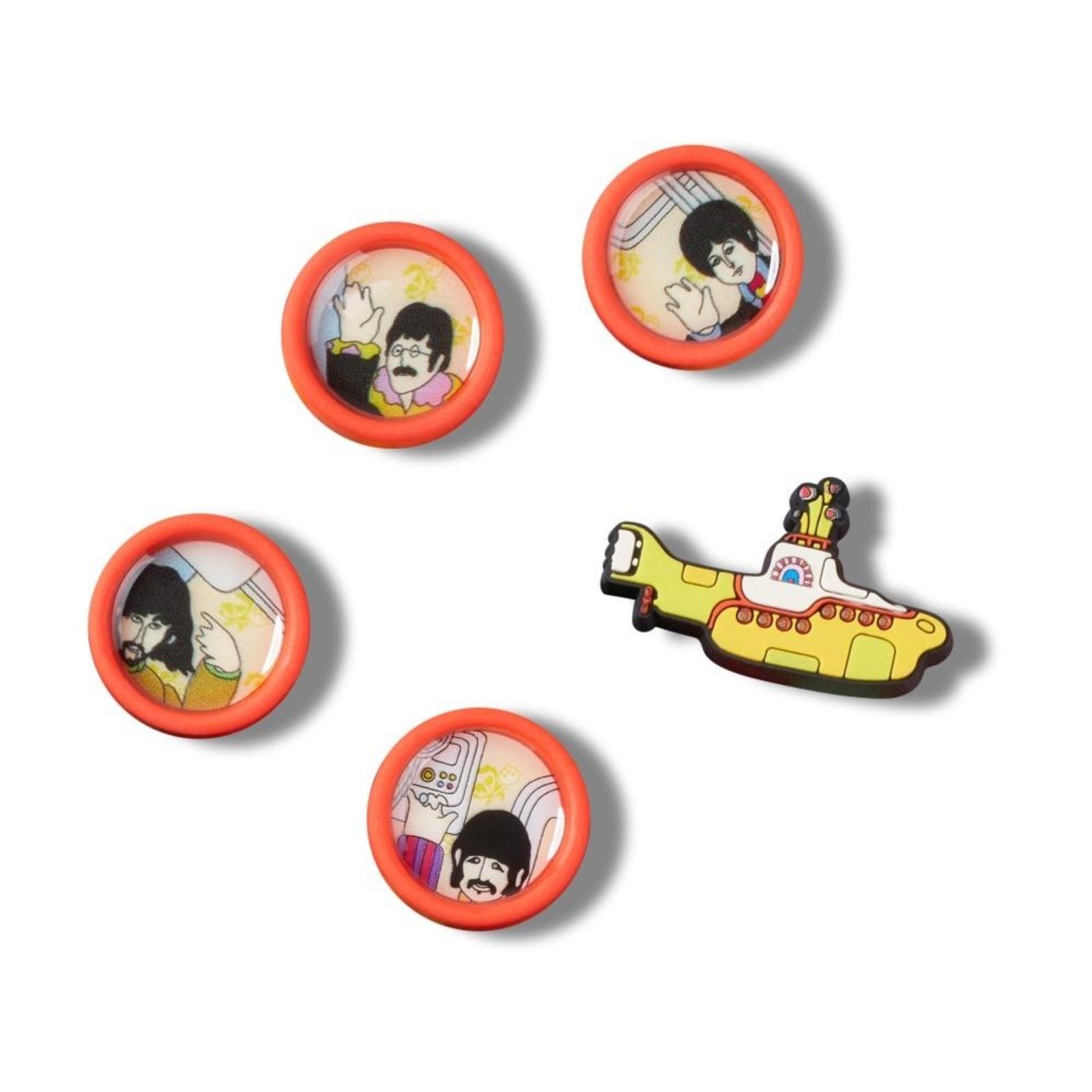 Vista 2 Infantil - Jibbitz™ Yellow Submarine Window Pack com 5 Peças Branco Crocs branco yellow