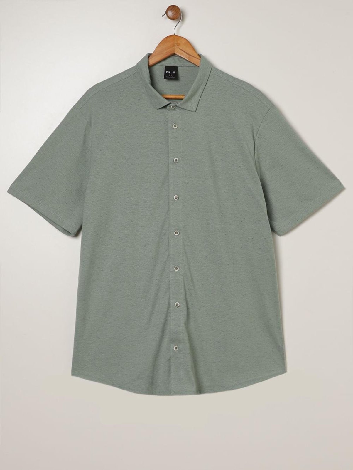 Camisa Manga Curta Plus Size Masculina VERDE