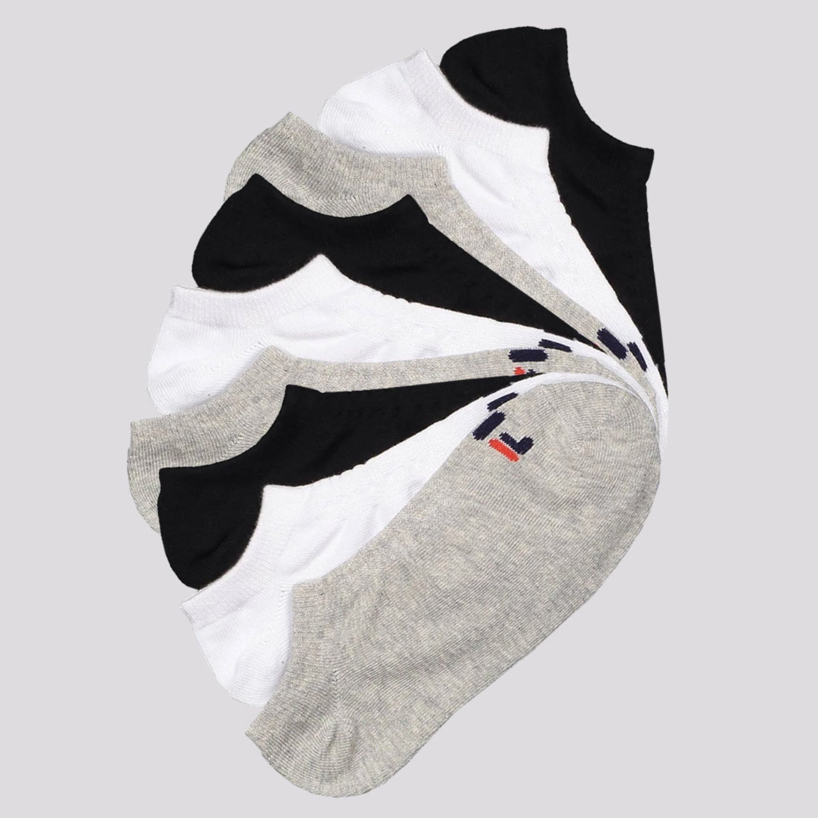 Vista 2 Kit Meia 9 Pares Fila Cano Curto Lisa preto Fila preto