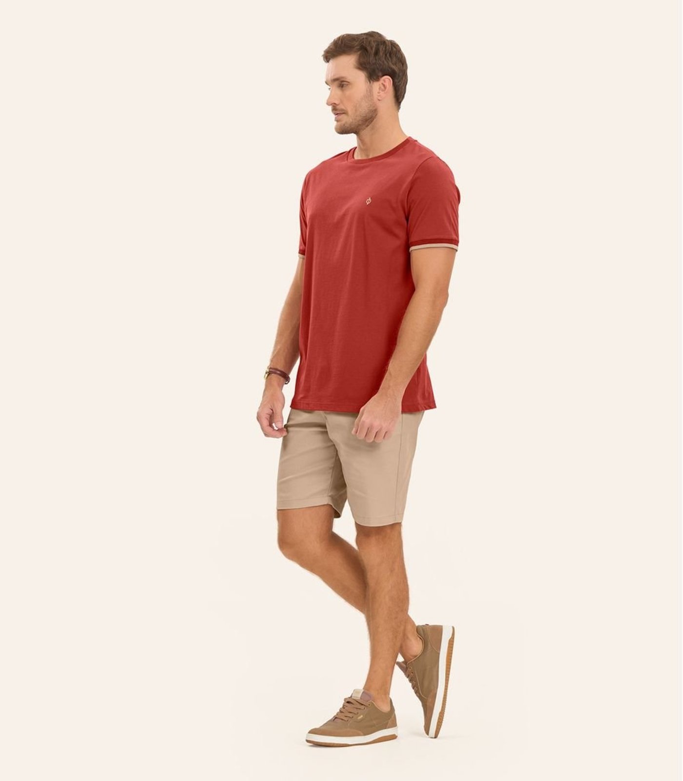Vista 2 Bermuda Masculina em sarja Diametro marrom Diametro marrom