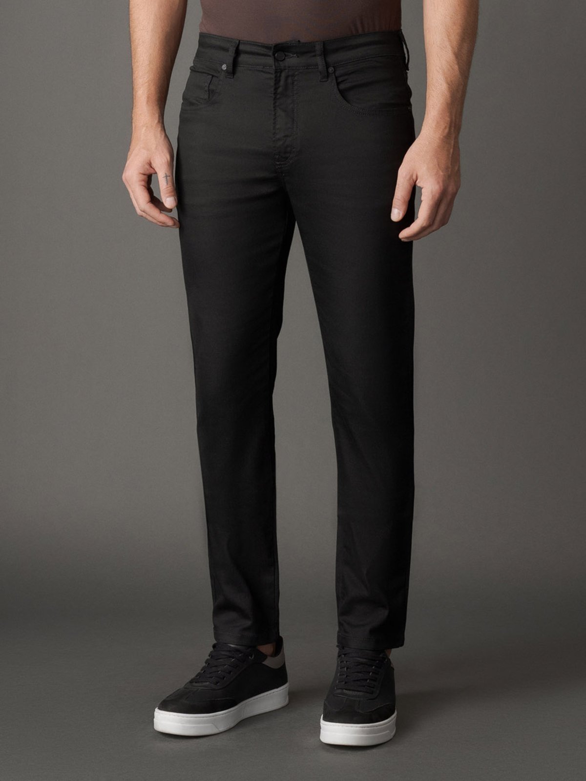 Calça Masculina Skinny Lisa 5 Pockets Calvin Klein - Preto Calvin Klein Jeans