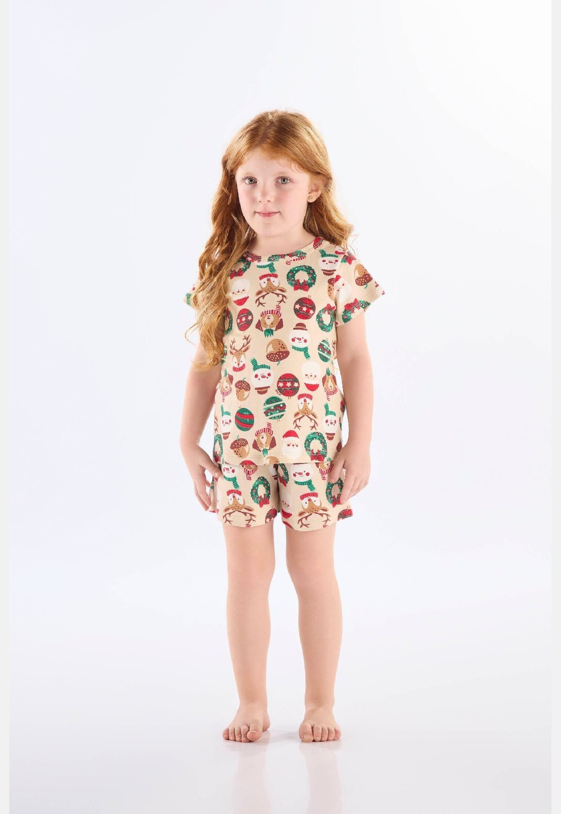 Pijama Natalino Suedine Up Baby Bege
