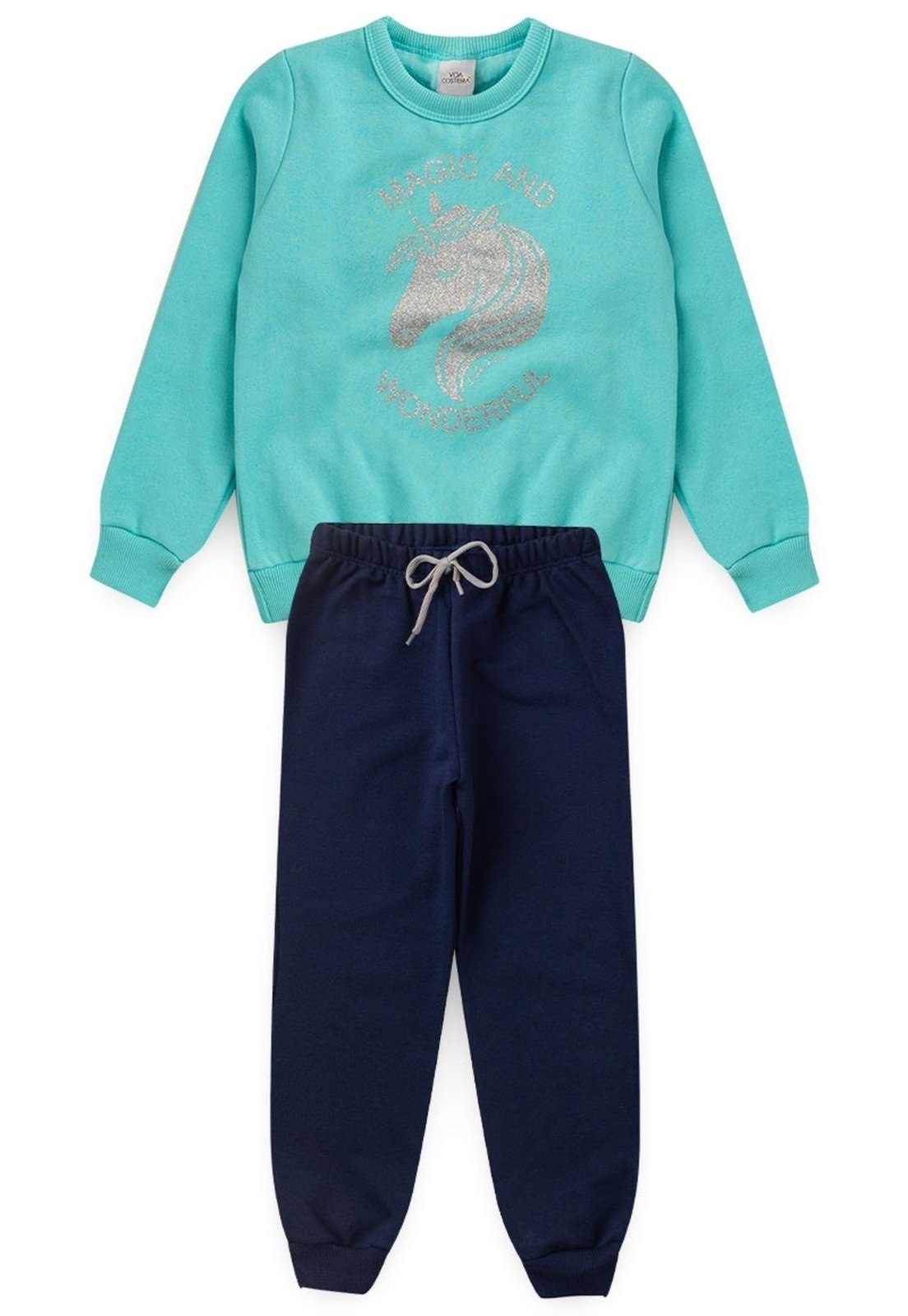 Vista 3 Infantil - Conjunto Acqua Unicórnio Menina VIDA COSTEIRA azul VIDA COSTEIRA azul