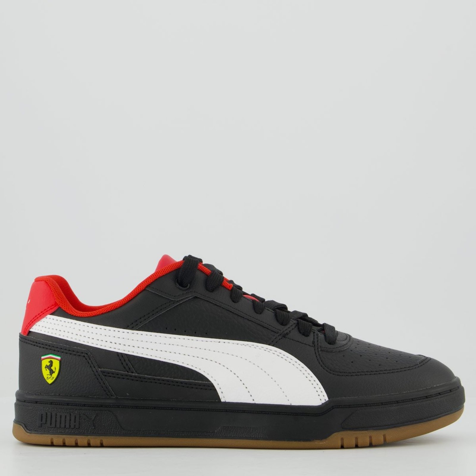 Tênis Puma Ferrari Caven II Preto e Branco