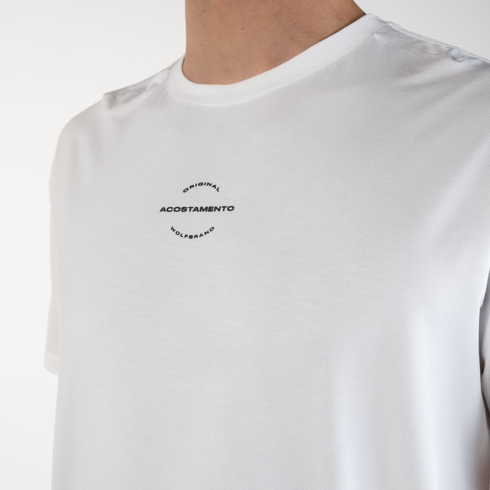 Vista 3 Camiseta Acostamento Modal Wolfbrand Branca branco Acostamento branco