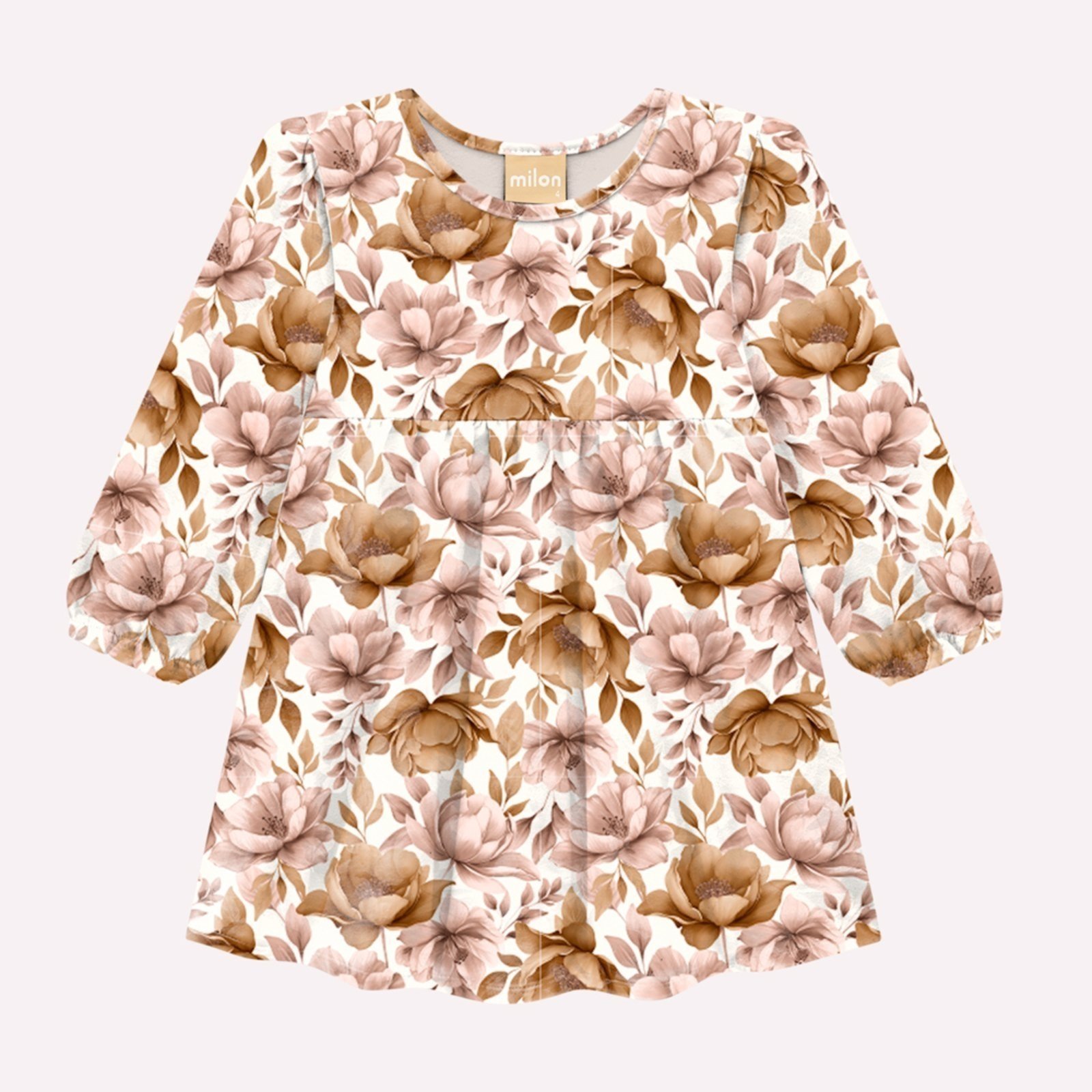 Infantil - Vestido Menina Flores Milon