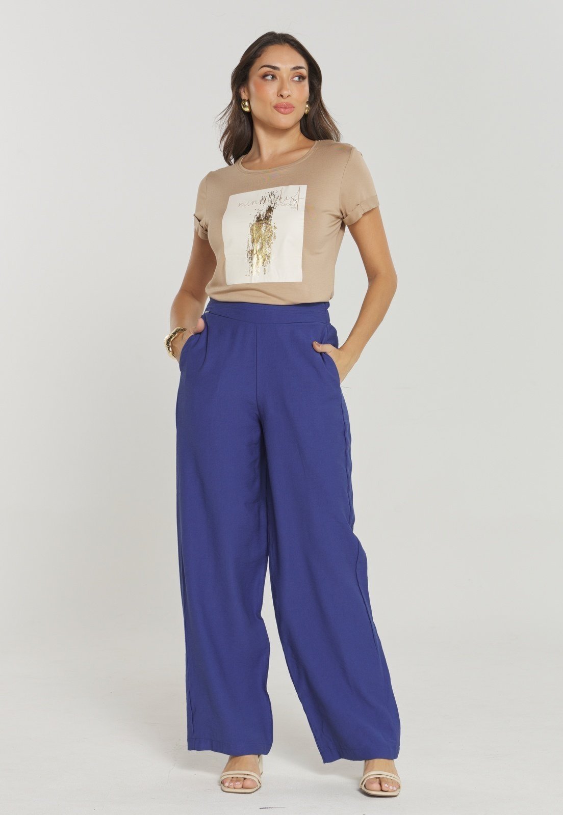 T-shirt Rudély Bloco Bege