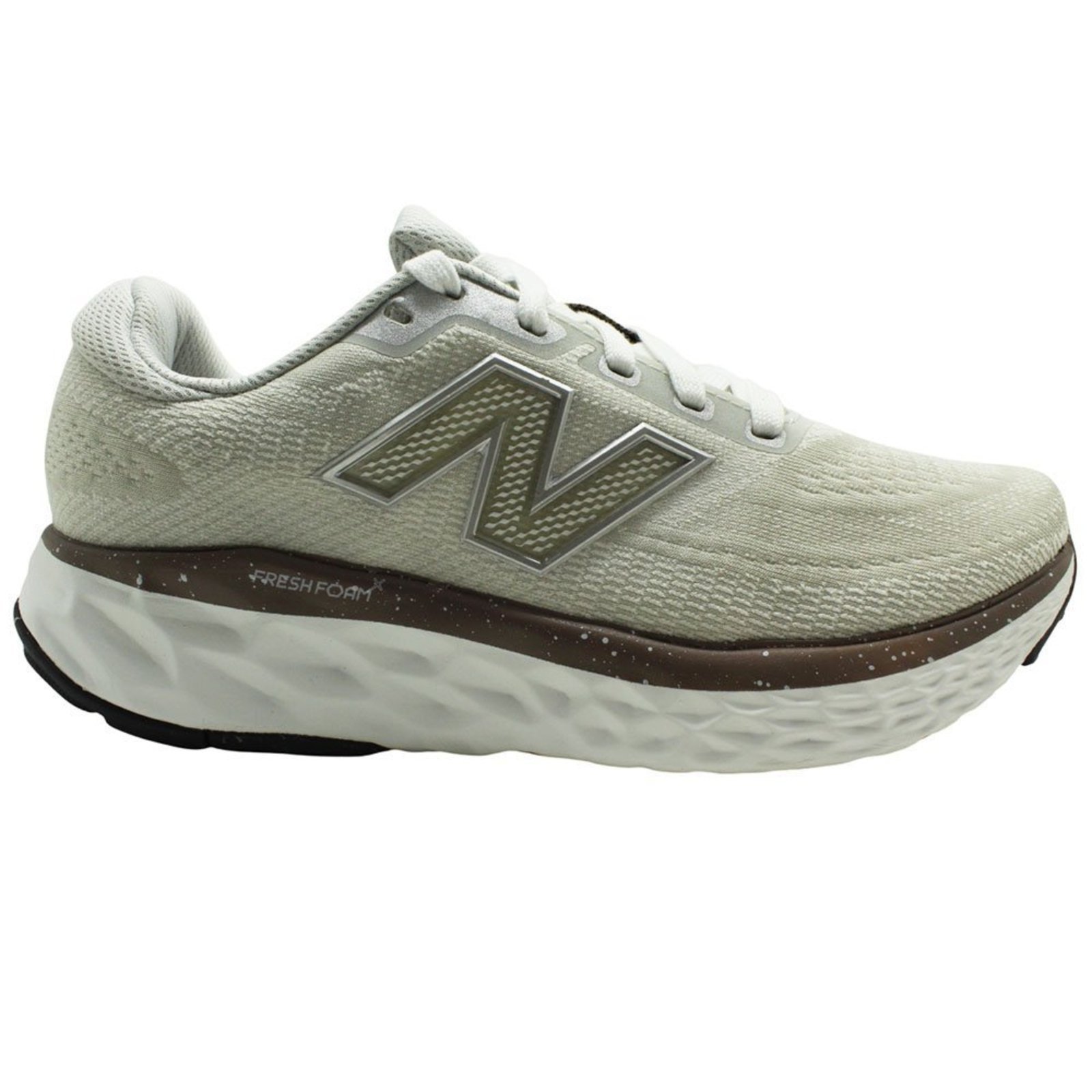 Tênis New Balance Fresh Foam X Evozv4 Off White/Marrom Feminino New Balance Branco