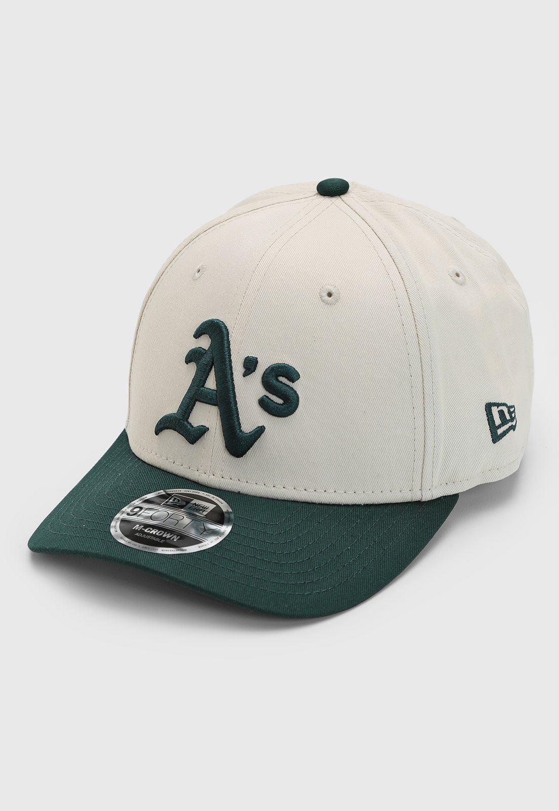 Vista 3 Boné New Era WS Patch 9Forty MC Oakland bege new era bege