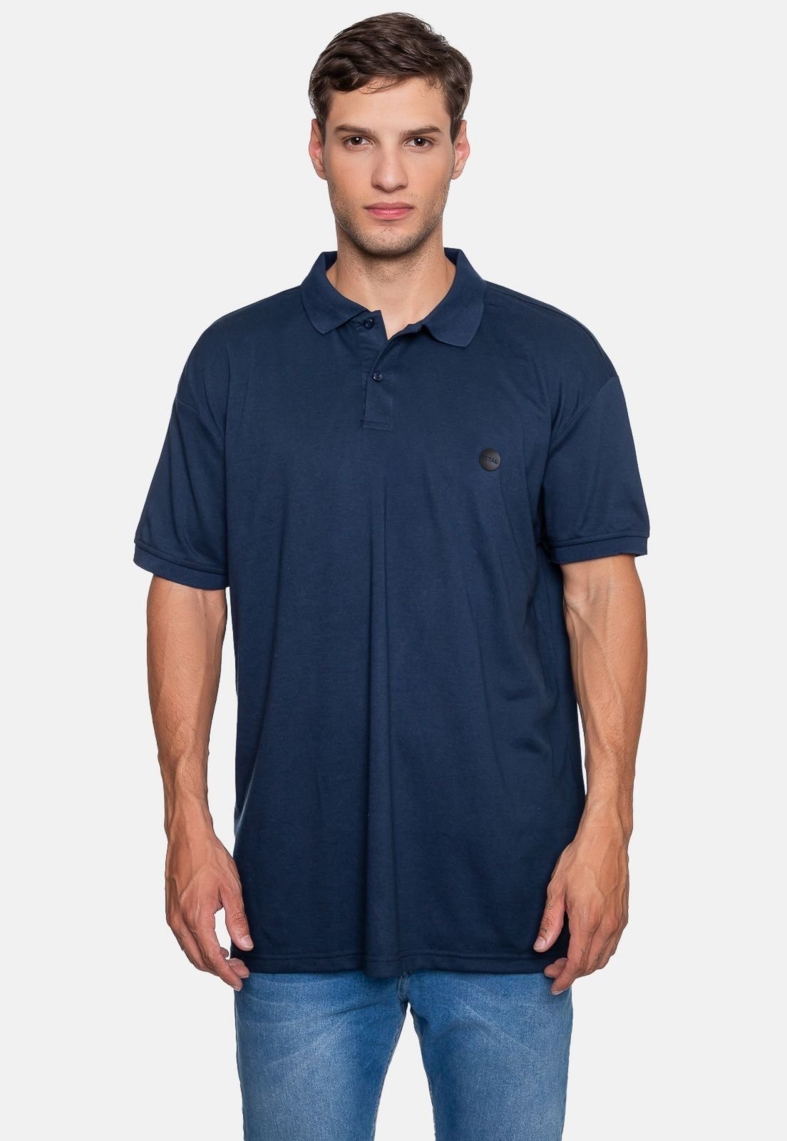 Camisa Polo Fatal Piquet Plus Size Marinho Navy Hipnose