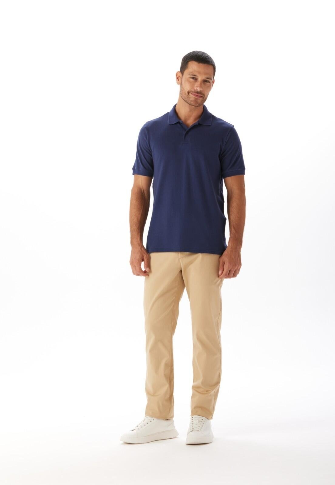 Calça Slim Moovexx Algodão Egípcio - Areia - 38