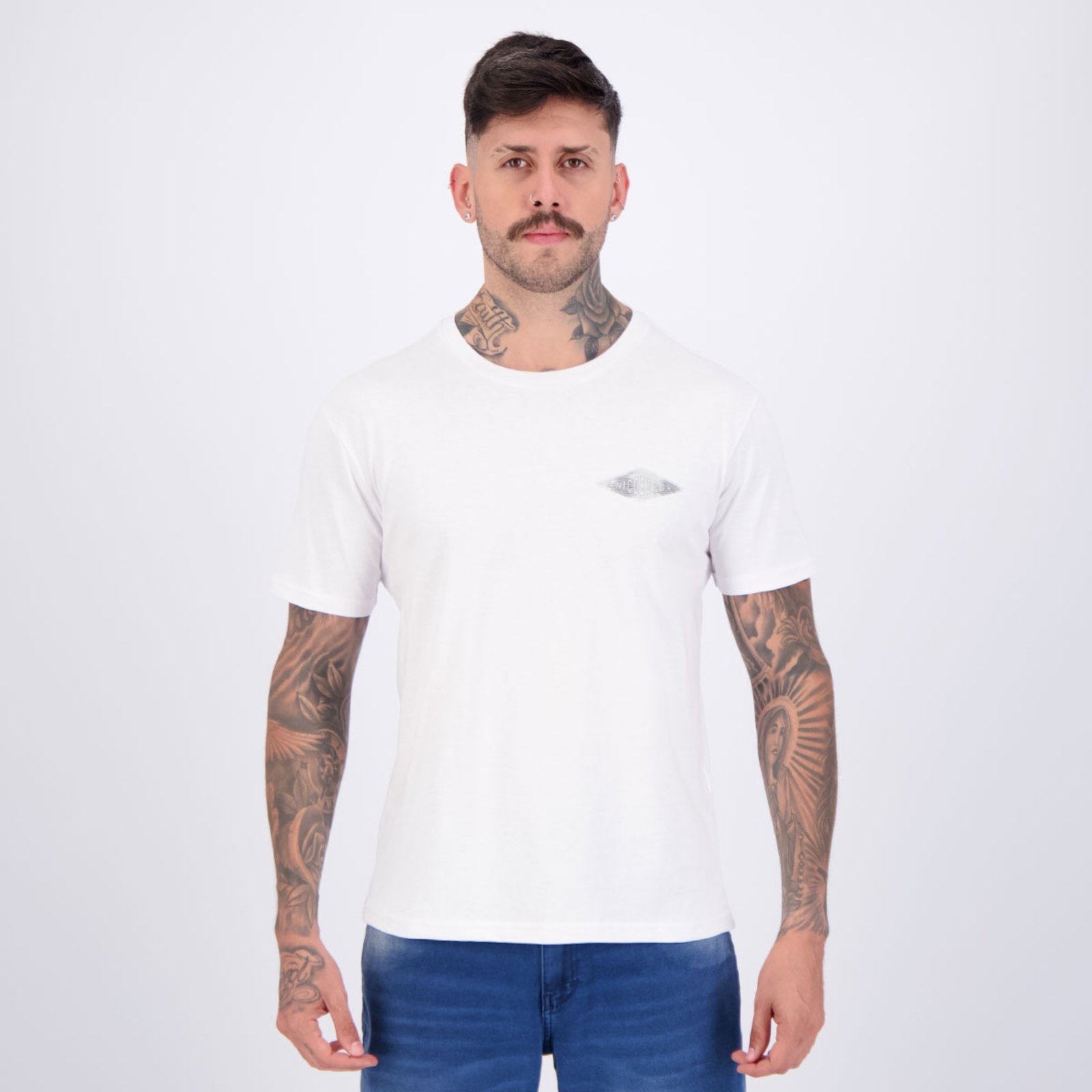 Vista 2 Camiseta Nicoboco Snap Branca branco Nicoboco branco