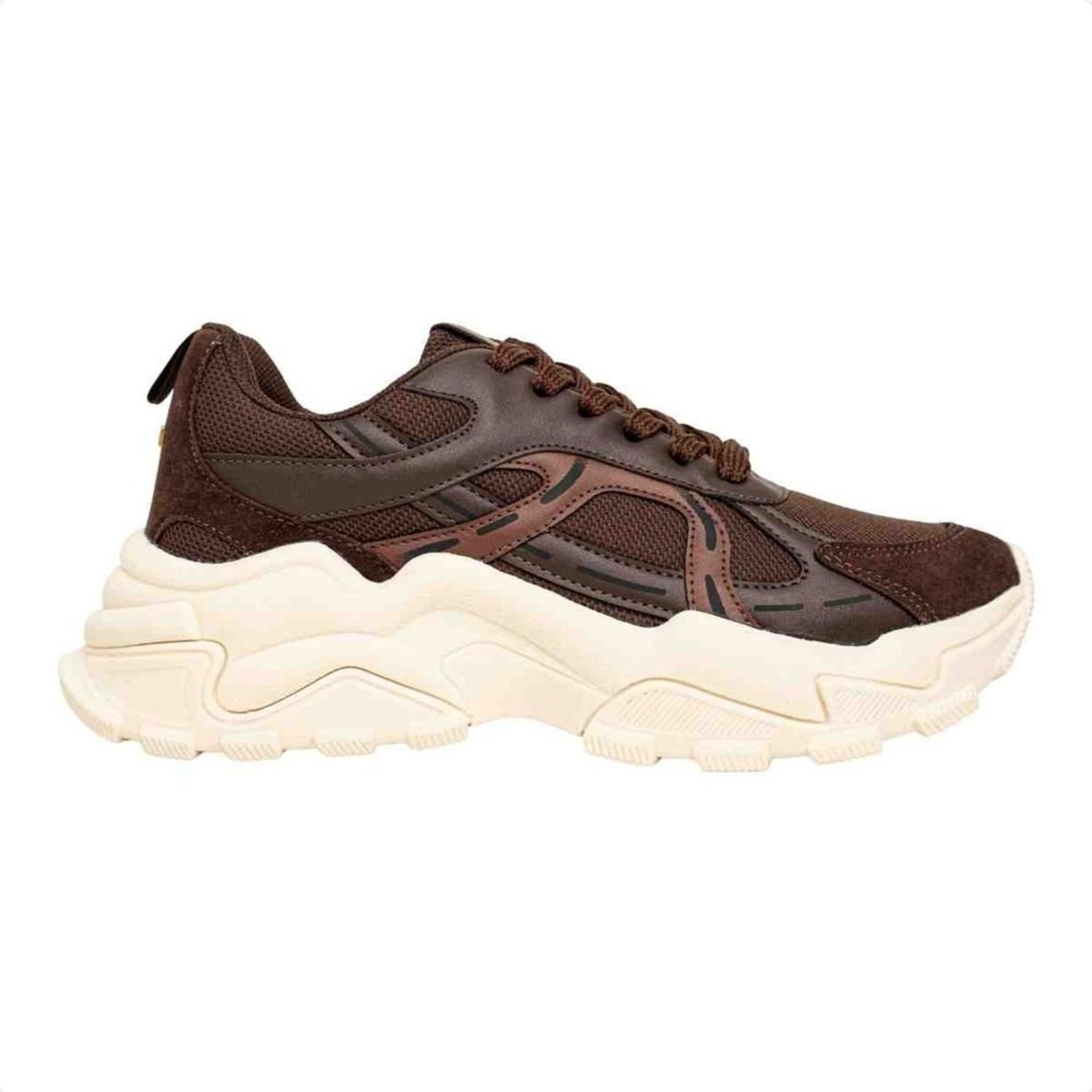 Tênis Casual Feminino Chunky Dm Duda Marrom