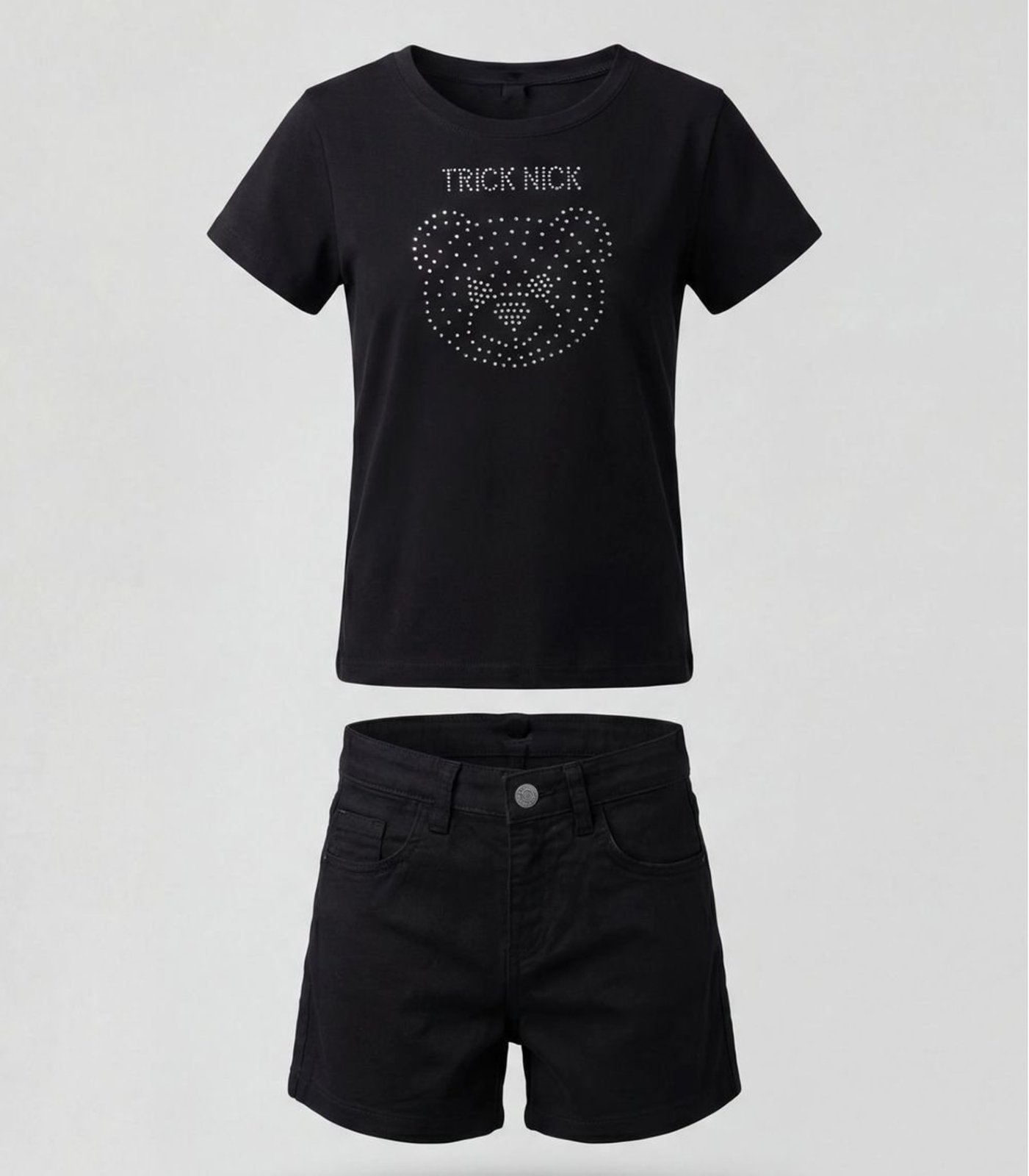 Infantil – Conjunto Blusa Com Shorts Trick Nick Preto