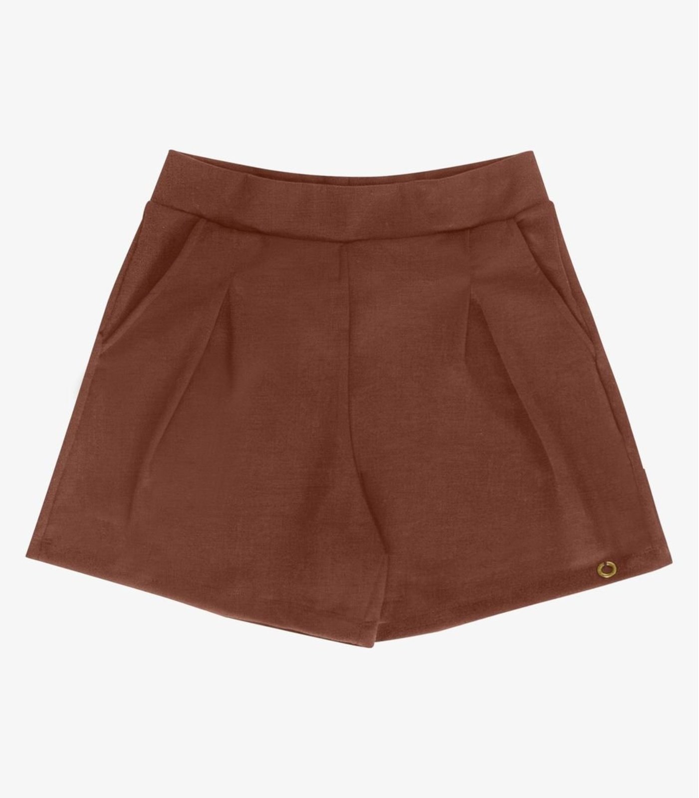 Infantil - Shorts Juvenil Ponto Roma Minty Marrom
