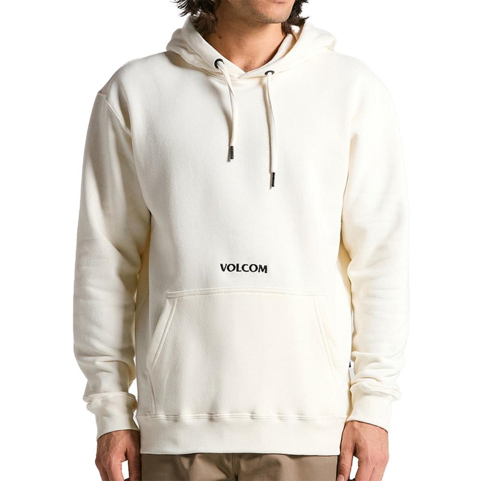 Moletom Volcom Canguru Signature WT25 Masculina Off White