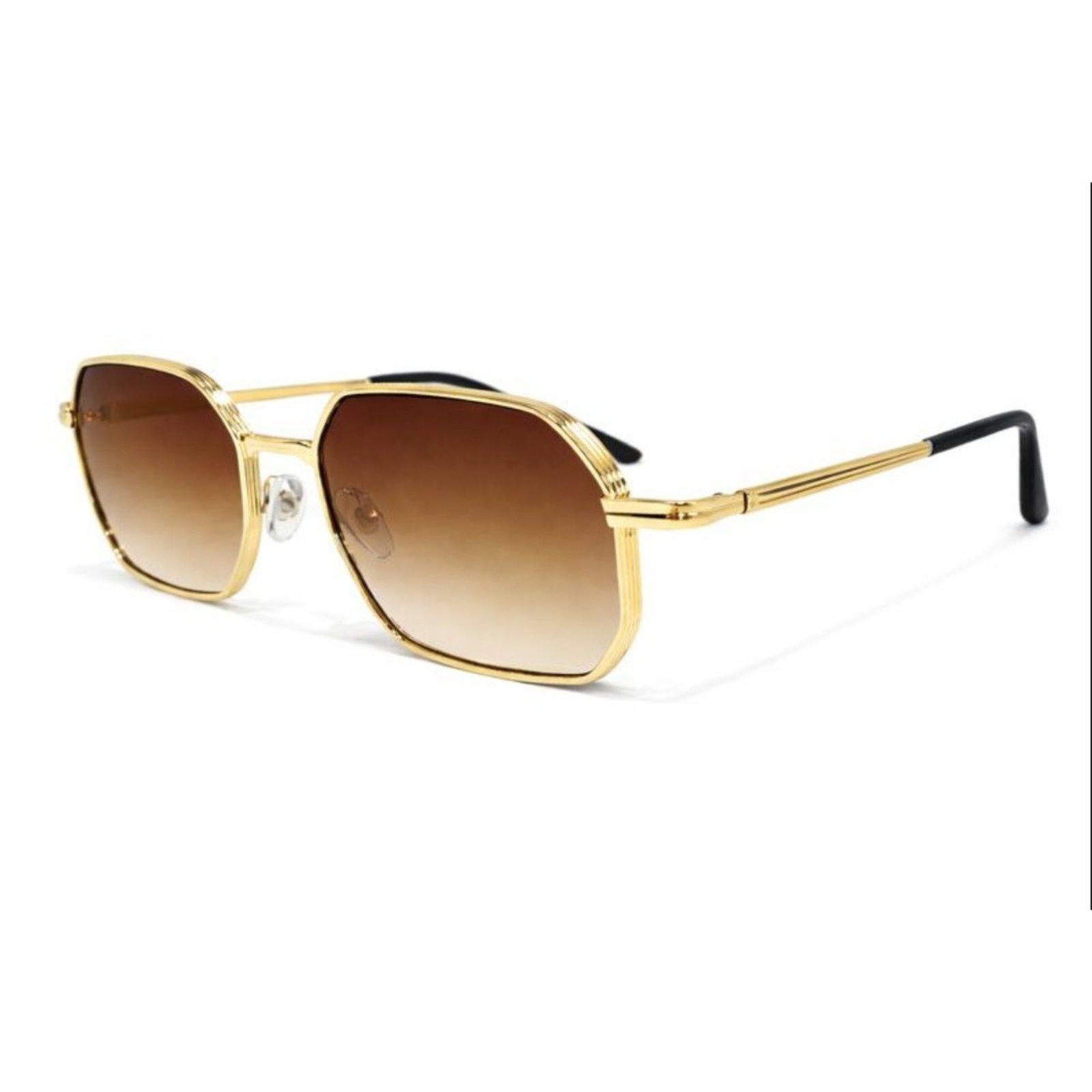 Óculos de Sol Luxo Metal Quadrado Premium Dourado