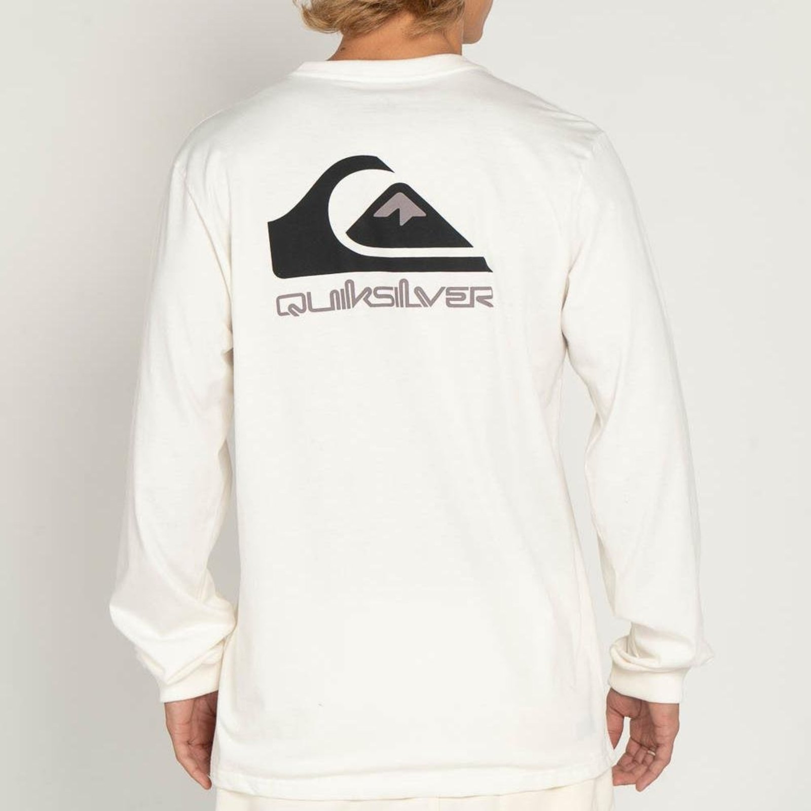 Camiseta Quiksilver Manga Longa Omni Logo WT25 Show White