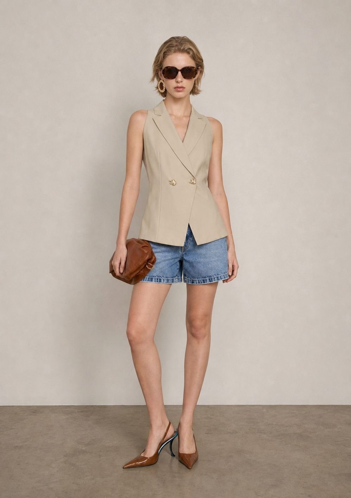 Colete Ajustado Intaglio - Off-white