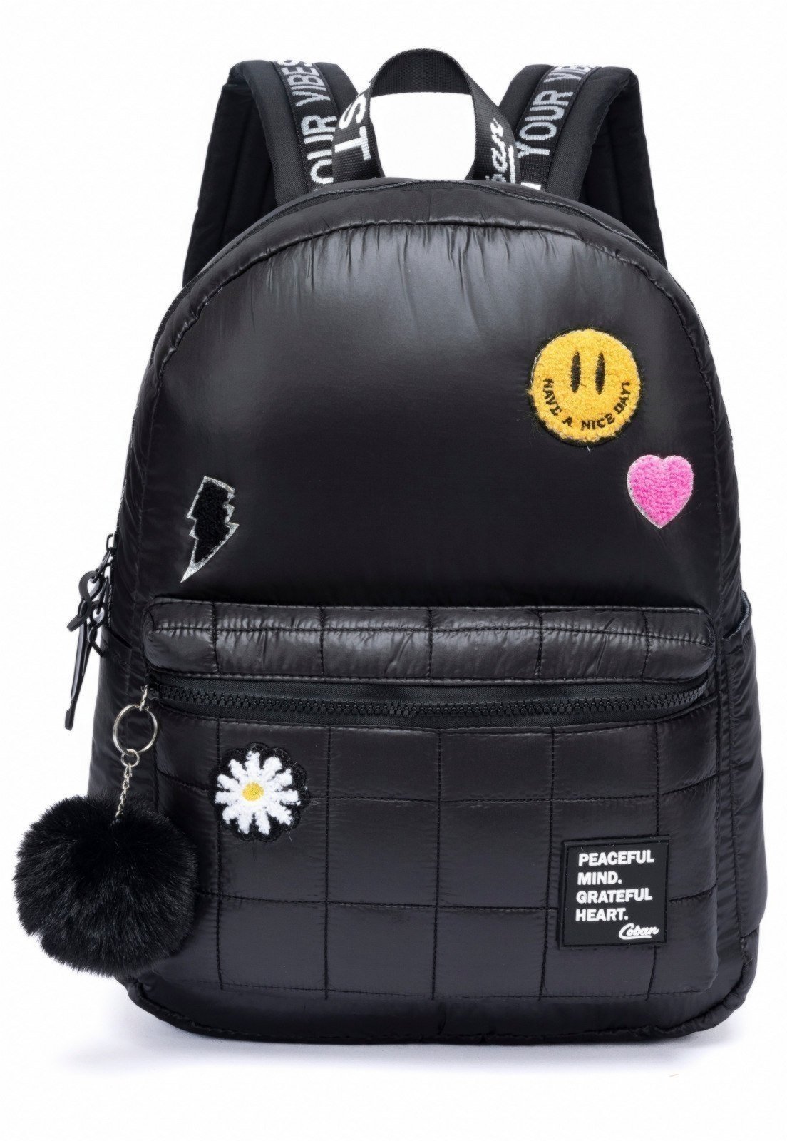 Vista 2 Infantil - Mochila Escolar Coban Reforçada Juvenil Casual Uso Diário preto COBAN preto